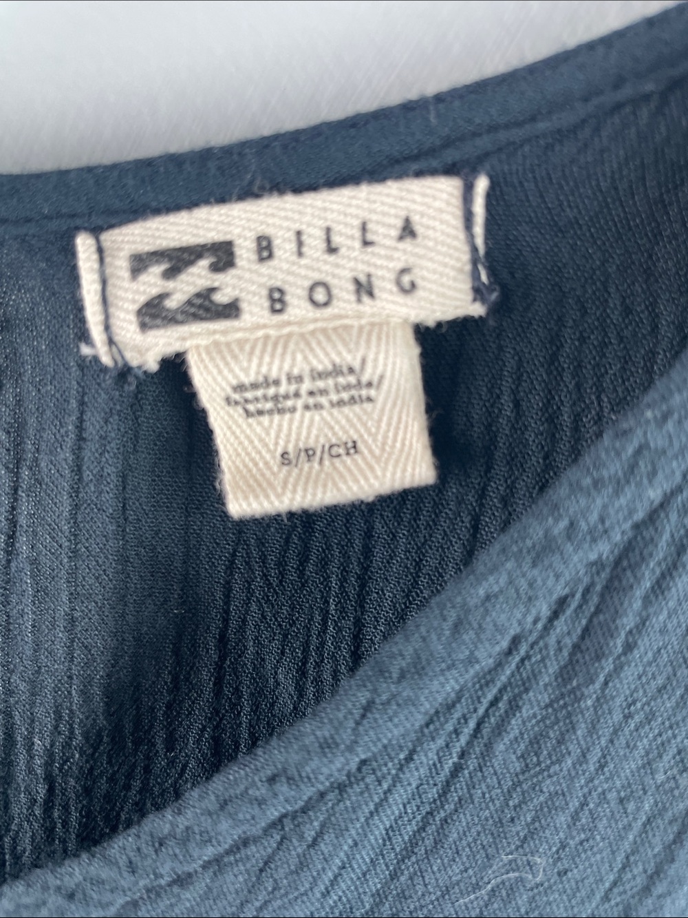 Billabong V-Neck Peasant Top Size S - Picture 3 of 6
